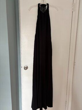 Kathryn Dianos Size 4 Black Halter Maxi Dress